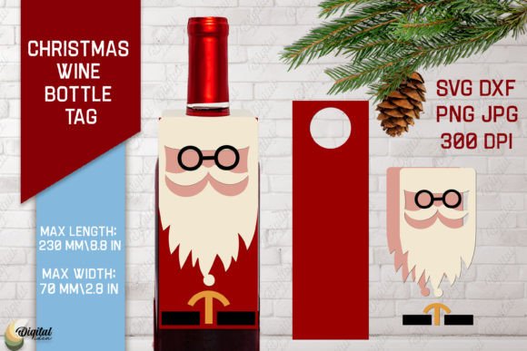 Download Santa Claus SVG. Christmas Wine Bottle - Premium Resources